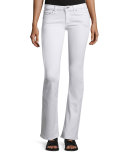 Low-Rise Boot-Cut Jeans, Bright White