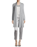 Liquid Satin Scoop-Neck Tank, Platinum