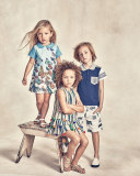 Sleeveless Silk Chiffon Dress, Multicolor, Size 8-12