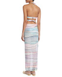 Waves Tassel Sarong, Dusty Rose