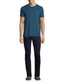 Slub Crewneck T-Shirt, Prussian Blue