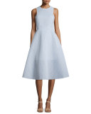 Newbury Sleeveless Midi Dress, Blue Mist