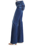 Dojo Flare-Leg Jeans, Lake Blue