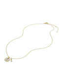 Cable Collectibles Lock and Key Charm Necklace with Diamonds in Gold