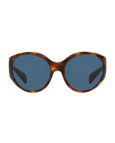 Don't Bother Me Oval Sunglasses, Tortoise