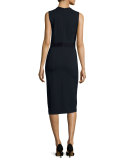 Antlia Fixture Ponte Suede-Trim Sheath Dress