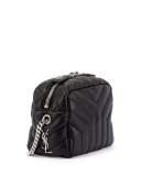 Monogram Y-Quilted Mini Leather Camera Crossbody Bag, Black