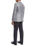 Mini-Check Wool Sport Coat, Gray