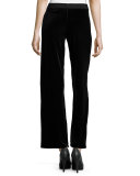 Velvet Wide-Leg Pants 