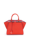 Trois-Jour Petite Bicolor Tote Bag, Red/Blue