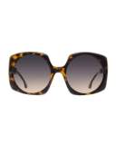 Canton Square Sunglasses, Brown Tortoise