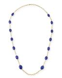 18K Yellow Gold & Tanzanite Station Necklace, 35"