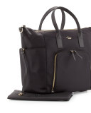 hildy classic nylon baby bag, black