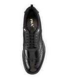 Runway Hybrid Wing-Tip Oxford Sneaker, Black