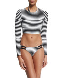 Cozumel Riviera Striped High-Neck Swim Top