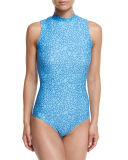 UPF 50 Check One-Piece Swimsuit