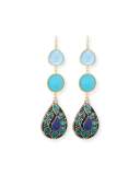 Blue Chalcedony & Turquoise Earrings