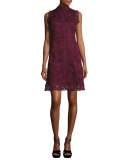 Latoya High-Neck Lace Mini Dress