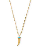 Prudence Turquoise Horn Pendant Necklace