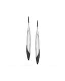 14k Reckless Black Diamond Short Crystal Dagger Drop Earrings