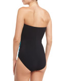 Snake Charmer Bandeau One-Piece Swimsuit