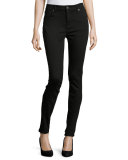 Low-Rise Denim Skinny Jeans, Black