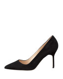 BB Suede 105mm Pump, Black