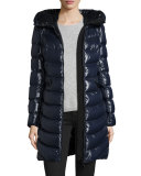 Aphia Hooded Puffer Jacket, Navy