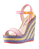 Lucita Canvas Espadrille Wedge Sandal, Pastel Pink