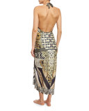 Weave of the Wild Long Printed Sarong Coverup