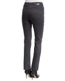 Five-Pocket Stretch Skinny Jeans, Gray