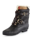 Windmere Check Weather Boot, Black