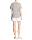 Distressed Tencel®/Linen Crewneck Tee