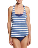Striped Double-Dip Tank & Bandeau Swim Top