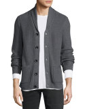 Standard Issue Avery Shawl-Collar Knit Cardigan, Charcoal