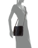 Mini Monili-Beaded Mink Bucket Bag, Navy