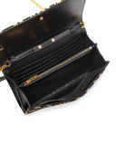 Monogram Stars Flap Wallet-on-Chain, Gold/Black