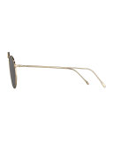 Wynwood III Round Monochromatic Sunglasses, Gold