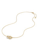 Belmont Extra-Small 18K Yellow Gold Double-Link Necklace with Diamonds
