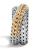 18K & Sterling Silver Crossover Chain Ring