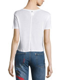 Cindy Classic Crewneck Tee, White