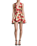 Tanner Asymmetric Floral Cocktail Dress, Multicolor