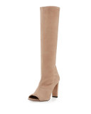 Peking Peep-Toe Knee Boot