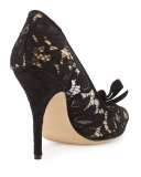 lisa too lace bow pump, black