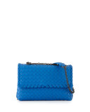 Baby Olimpia Intrecciato Shoulder Bag, Cobalt