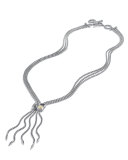 Confetti Drop Necklace with Hematine, Black Diamonds, and Gold