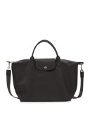Le Pliage Neo Medium Handbag with Strap, Gray