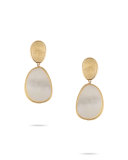Lunaria Small Mother-of-Pearl Drop Earrings in 18K Gold