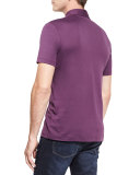 Sleek MK Polo Shirt, Blackberry