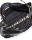 Marion Chain-Strap Slouchy Tote Bag, Black
